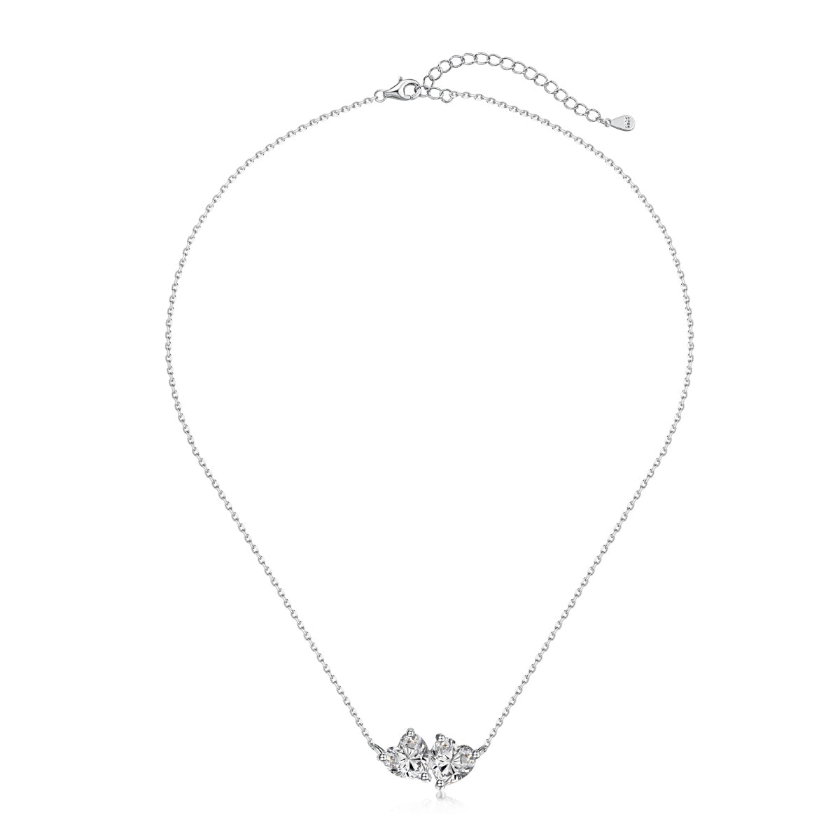 Amour Duo Silver Necklace