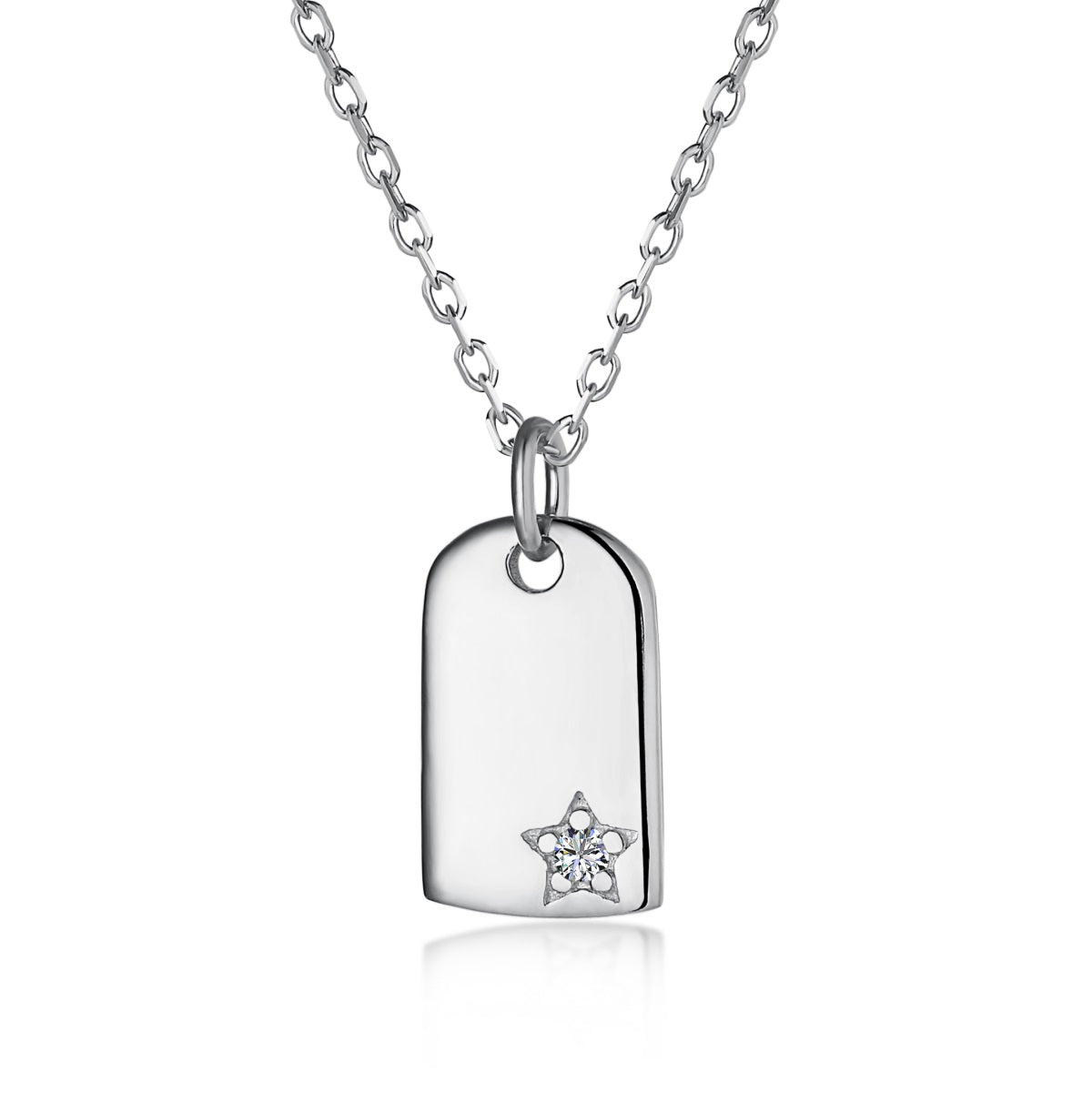 Starlight Tag Pendant Necklace