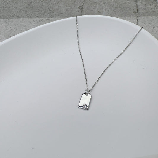 Starlight Tag Pendant Necklace